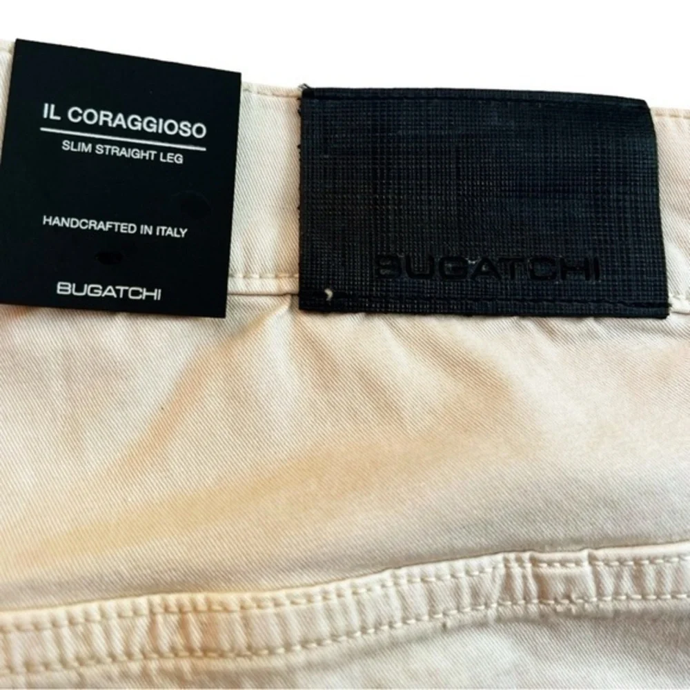 Bugatchi Men's Beige Slim Straight‎ Leg Pant Size 38x32
